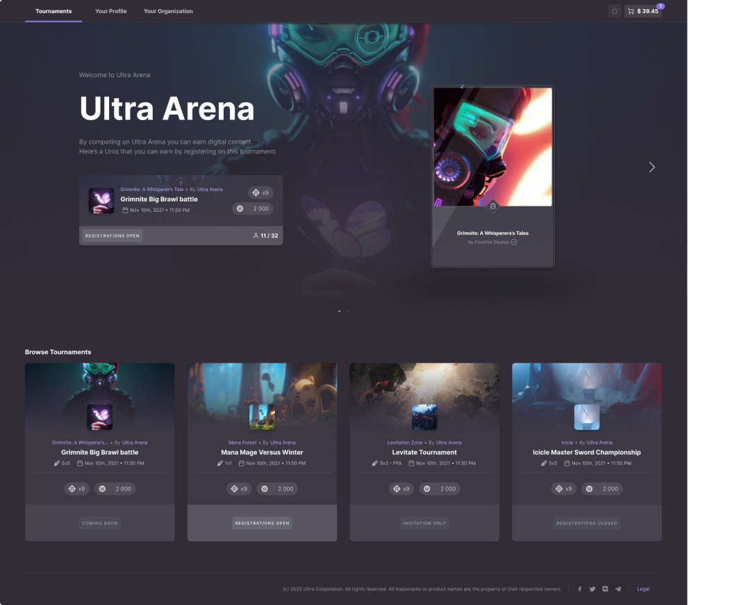 Apresentando Ultra Arena: plataforma de e-sports de última geração - Play  to Earn Games News
